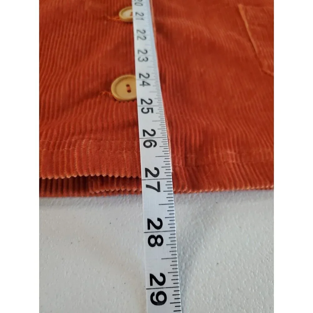 Baxter & Wells Corduroy Fall Vest Cottage Core Autumn Burnt Orange Size 2XL - Picture 15 of 16